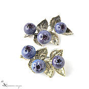 Украшения handmade. Livemaster - original item Brooch-pin: Blueberries Murano glass. Handmade.