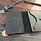  визитница из натуральной кожи ручной работы. Картхолдер. Vostrikov Leather Goods. Интернет-магазин Ярмарка Мастеров.  Фото №2