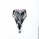 Luxurious ring with a pink Topaz 26.20 ct. and cubic Zirconia! Handmade.
