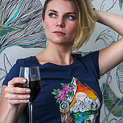 Blouse with painting 