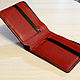 Wallet made of genuine leather.Bifold black and red, Wallets, Novosibirsk,  Фото №1