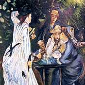 Картина маслом на холсте Женщина в Шляпе