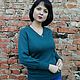 Джемпер Малахит. Свитеры. Оксана Акимова Вязание на заказ. Ярмарка Мастеров.  Фото №5