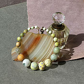Украшения handmade. Livemaster - original item Bracelet with natural stones lemon yellow 