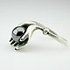 Pearl ring made of 925 sterling silver and black pearls HH0037. Rings. Sunny Silver. My Livemaster. Фото №4