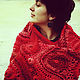 Crochet shawl ' Red Rowan in the snow'. Shawls. asmik (asmik). Online shopping on My Livemaster.  Фото №2