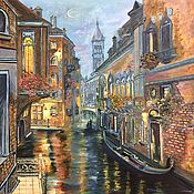 Картины и панно handmade. Livemaster - original item Oil painting Venice Venetian night.Painting Italy landscape city. Handmade.