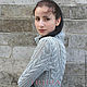 Свитер  Norma женский вязаный косами из хлопка. Свитеры. IRINA GRUDKINA Handmade Knitwear. Интернет-магазин Ярмарка Мастеров.  Фото №2