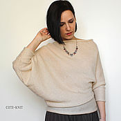 Одежда handmade. Livemaster - original item Sweatshirts: asymmetrical knitted blouse 