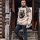 Вязаный свитер с рисунком Оскал Медведя. Свитеры. WOOLWORK: Мастерская меха и шерсти. Ярмарка Мастеров.  Фото №6