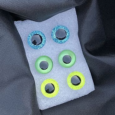 Куклы и игрушки ручной работы. Ярмарка Мастеров - ручная работа Набор стеклянных глазок на петле 14 мм, 800 рублей. Handmade.