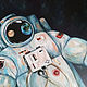 Cosmonaut oil Painting, Pictures, Moscow,  Фото №1