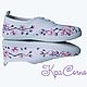 Order Sneakers painted shoes with a pattern of 'Sakura'. kraSochno! (Olga). Livemaster. . Training shoes Фото №3