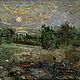 Ночная тишина, картина маслом в раме, 20/30 см, Картины, Ольховатка,  Фото №1