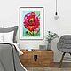 Order Painting poppies Bouquet of poppies red flower 50h35 cm. Yulia Berseneva ColoredCatsArt. Livemaster. . Pictures Фото №3
