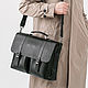Maletín de cuero para hombre 'Vincent' (marrón Oscuro). Brief case. DragonBags Rucksack leather for Men. My Livemaster. Фото №9