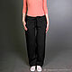Women's warm trousers with a fleece, straight trousers made of cotton, any color. Pants. Lara (EnigmaStyle). Online shopping on My Livemaster.  Фото №2