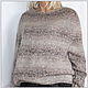 Джемпер " Fancy № 16" капучино из мер-са и кидмохера. Джемперы. Ирина(shvilinka.knit). Ярмарка Мастеров.  Фото №5
