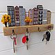 Ключница настенная деревянная Амстердам Голландия Осень. Ключницы настенные. Мастерская вешалок Уютный домик (eduard-olefir). Интернет-магазин Ярмарка Мастеров.  Фото №2