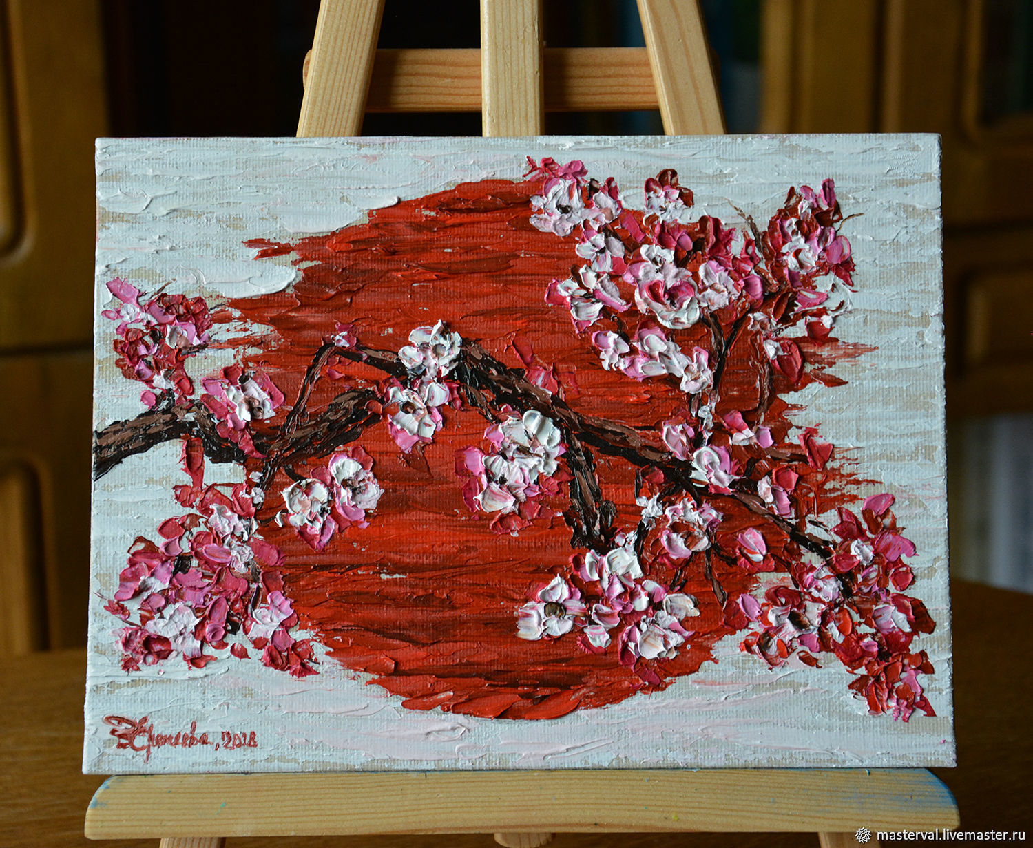 Japanese motif painting, oil on canvas, 24 x 18 – купить на Ярмарке ...