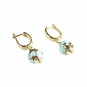 Украшения handmade. Livemaster - original item Turquoise earrings, Natural turquoise earrings, turquoise earrings. Handmade.