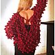 Burgundy silk knit sweater. Shirts-nets. TANYA MUZAIKA. Online shopping on My Livemaster.  Фото №2