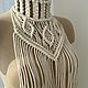 Чокер макраме молочного цвета. Чокер. Love.macrame.decor. Интернет-магазин Ярмарка Мастеров.  Фото №2
