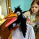  Ворона пуппетс побольше размером 55 см. Puppets. Кукольный театр. Татьяна Гребенникова. Интернет-магазин Ярмарка Мастеров.  Фото №2