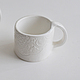 чашка белая кружевная кофейная. Кружки и чашки. ignata ceramics. Ярмарка Мастеров.  Фото №4