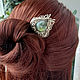 Hairpin with labradorite melchior 'Flower Empire'. Hairpin. Del-moro. My Livemaster. Фото №5