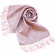 Linen grey-pink scarf, Scarves, Samara,  Фото №1