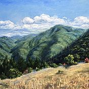 Картины и панно handmade. Livemaster - original item Paintings:Oil painting The Way to the Cross Mountain. Handmade.