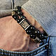 Рунический браслет мужской кожаный браслет из камней яшма заказать, Браслет регализ, Курган,  Фото №1