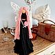 Angel macrame large wings EMO black dress. Interior doll. Kukly makrame NATALINI. Ярмарка Мастеров.  Фото №4