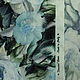 Плательная шерсть с вискозой, голубые розы, арт. 89С36-3, Ткани, Искитим,  Фото №1