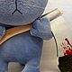 Blue cat with an axe He first started, soft toy cat. Stuffed Toys. Dingus! Funny cats and other toys. Online shopping on My Livemaster.  Фото №2