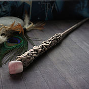 Сувениры и подарки handmade. Livemaster - original item Author`s magic wand with rose quartz. Handmade.