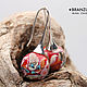 Luxury - earrings artisan lampwork beads red gray murrini. Earrings. Branzuletka (Branzuletka). Online shopping on My Livemaster.  Фото №2