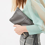 Сумки и аксессуары handmade. Livemaster - original item Grey handbag with shoulder strap and tassel. Handmade.