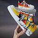 Кроссовки белые Nike Air Force унисекс, кастом, ручная роспись, Дали. Кроссовки. Olgavolgoart. Роспись одежды и обуви. Кастом. Ярмарка Мастеров.  Фото №8