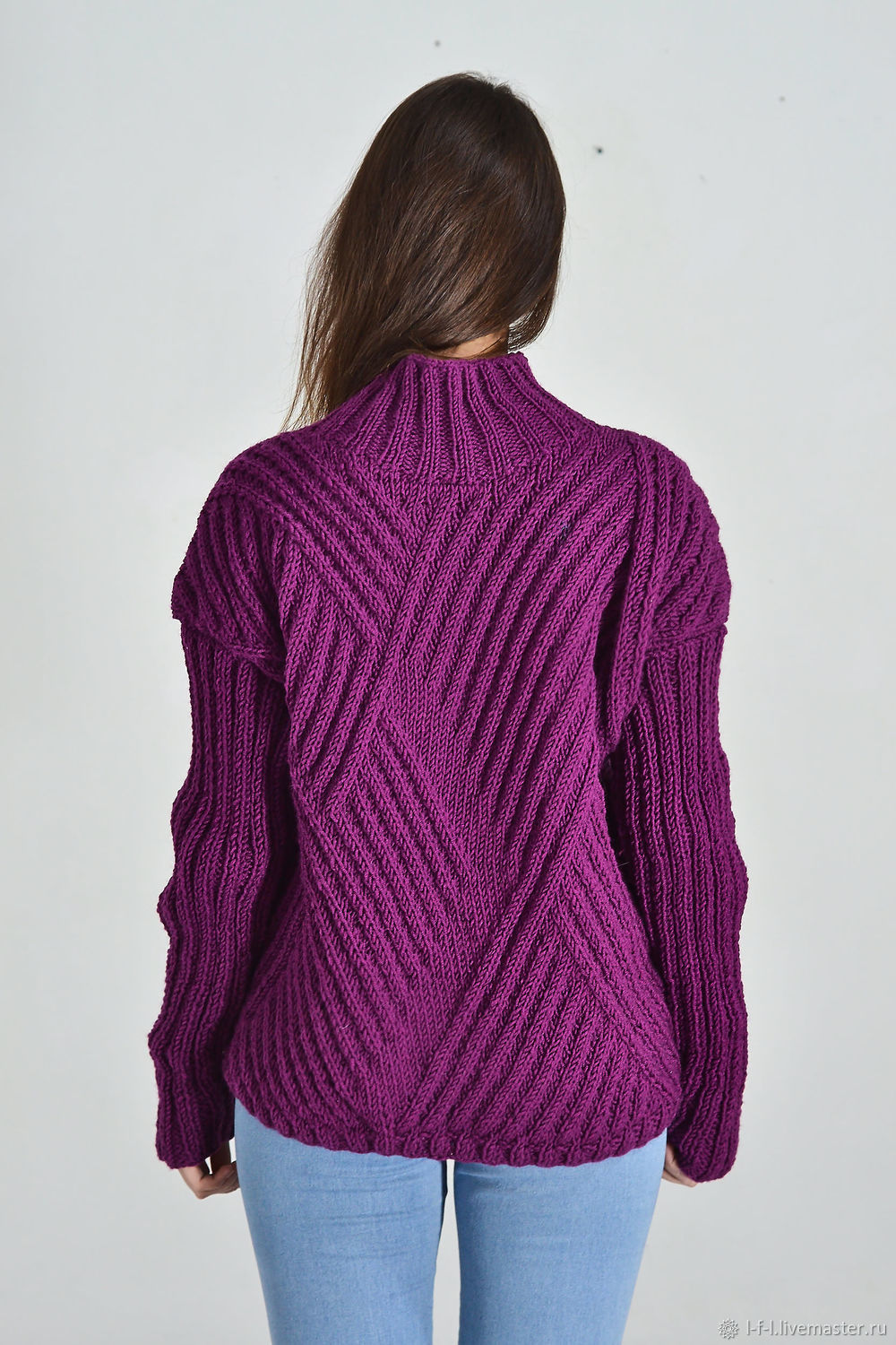 Women's knitted sweater purple 