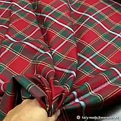 Материалы для творчества handmade. Livemaster - original item Fabric: Red-green checkered wool. Handmade.