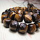 Tiger eye faceted square, 9 mm cube. Beads1. Elena (luxury-fittings). My Livemaster. Фото №6