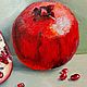  "Натюрморт с гранатом" картина маслом. Картины. Картины LanArt. Ярмарка Мастеров.  Фото №4