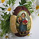 Easter egg Girl with chicken (interior on a stand) gift. Eggs. Yuliya LABORERA souvenir present (yuliya-laborera-podarki). My Livemaster. Фото №5