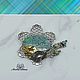 Natural turquoise brooch 'Bouquet', Brooches, Moscow,  Фото №1