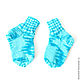 Носочки детские вязаные теплые носки, голубой, бирюзовый. Пинетки. Подарок новорожденному. Пинетки кеды. Ярмарка Мастеров.  Фото №5