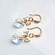 Swarovski Earrings/ Heart Earrings/ Small Gold Earrings /Wedding. Earrings. JEWEL OLGA. My Livemaster. Фото №5