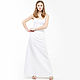 White summer skirt made of 100% linen. Skirts. etnoart. Online shopping on My Livemaster.  Фото №2