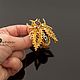 The gold bug of precious beads 24K. cover gold. Brooches. N_Belokon_jewelry. Online shopping on My Livemaster.  Фото №2